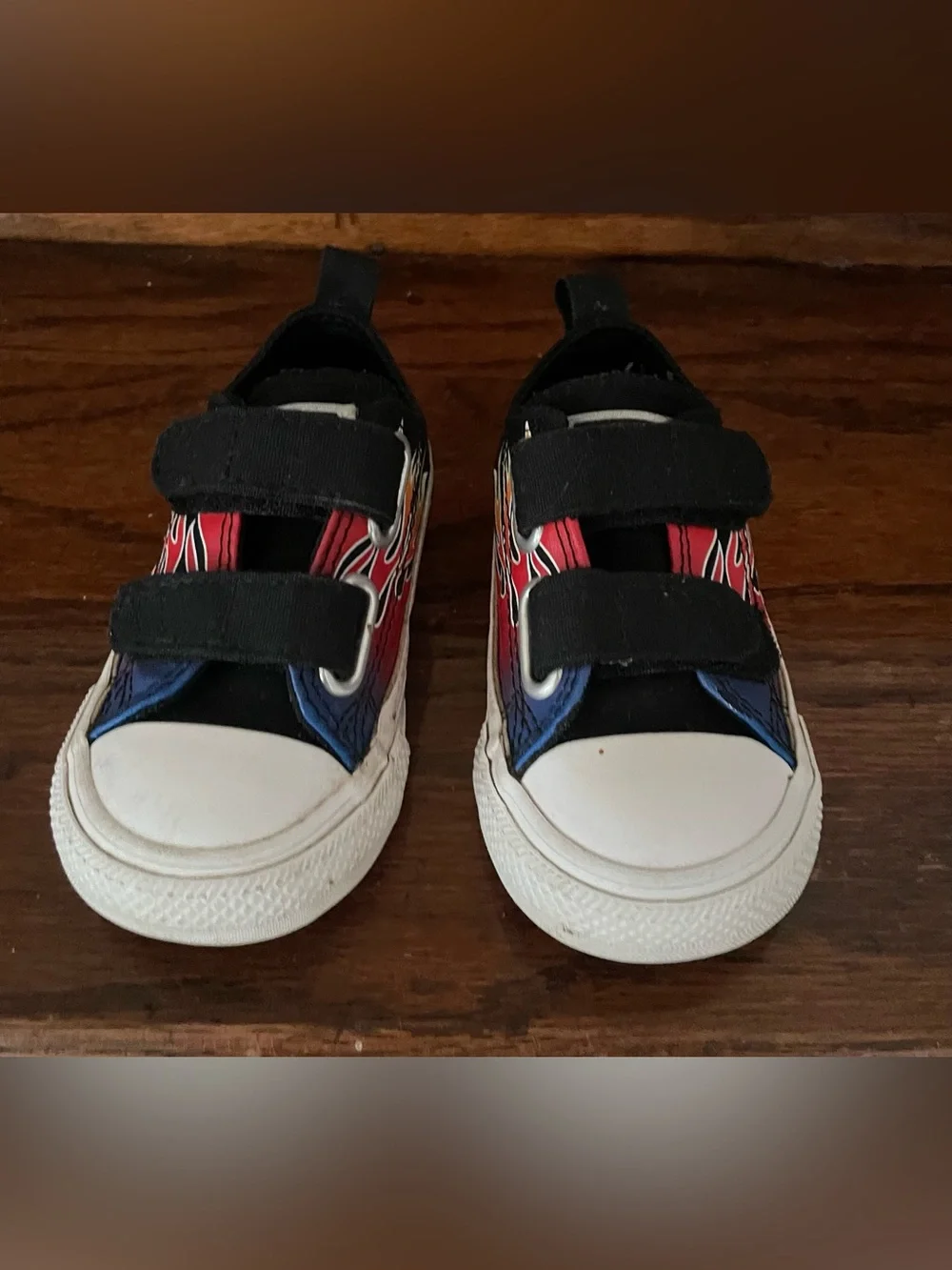 Converse Chuck Taylor All Star Easy-On Cars Flame Sneakers Infant Size 5